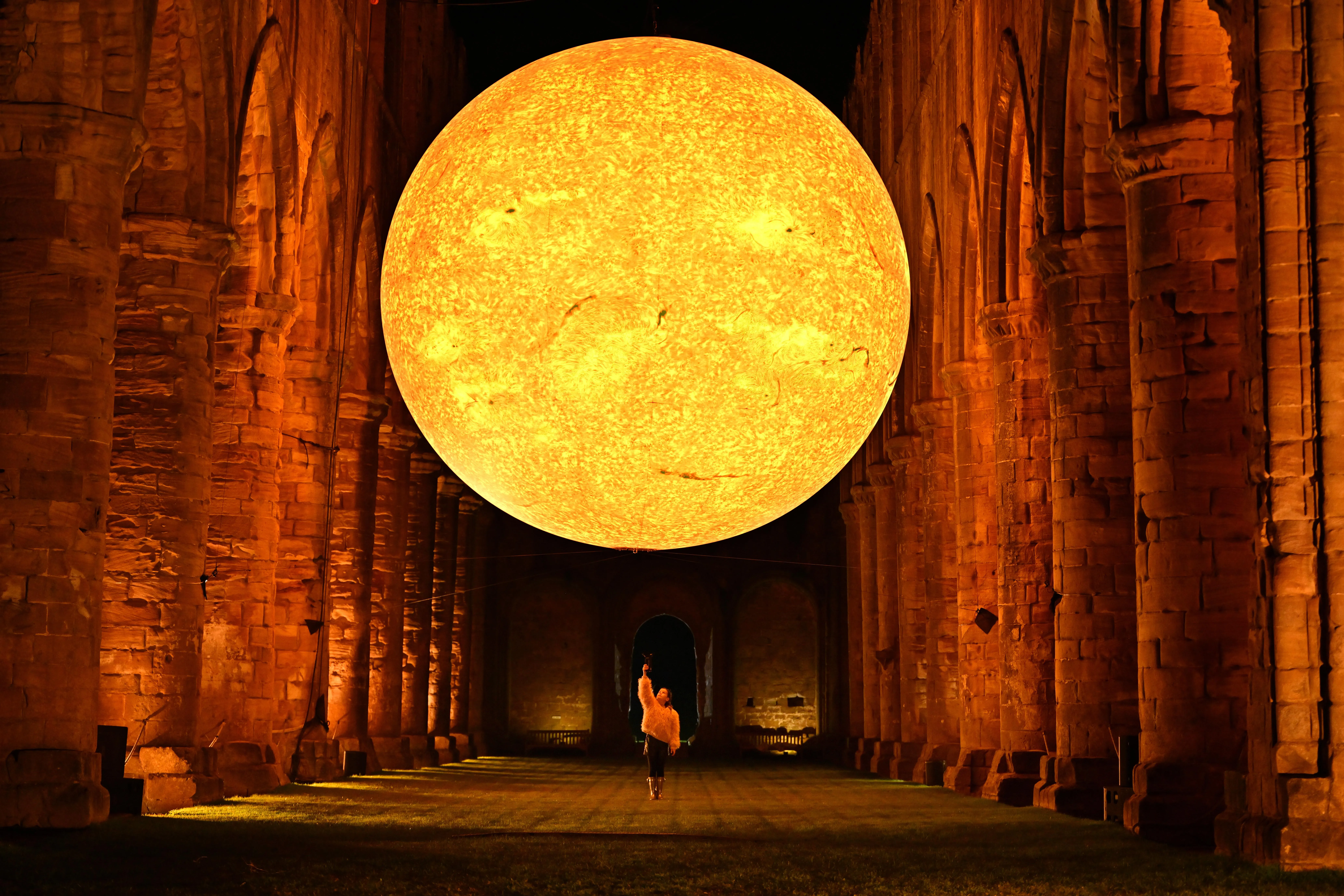 Helios by Luke Jerram at Fountains Abbey, the artwork will be part of the Goole 200 celebrations